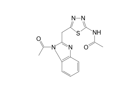 N-(5-[(1-Acetyl-1H-benzimidazol-2-yl)methyl]-1,3,4-thiadiazol-2-yl)acetamide