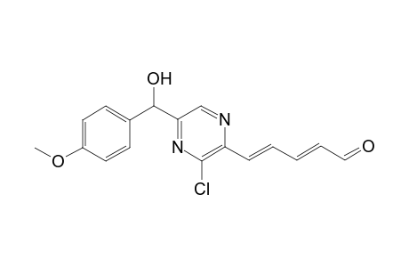 (2E,4E)-5-[3'-chloro-5'-(p-methoxyphenyl-hydroxymethyl)pyrazin-2'-yl)-penta-2,4-dienal