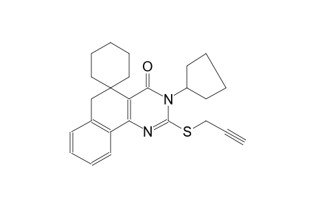 3-cyclopentyl-2-(prop-2-yn-1-ylthio)-3H-spiro[benzo[h]quinazoline-5,1'-cyclohexan]-4(6H)-one