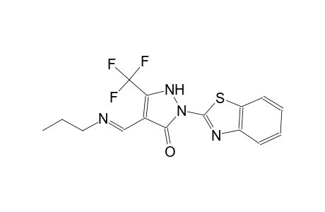 2-(1,3-benzothiazol-2-yl)-4-{(E)-[(E)-propylimino]methyl}-5-(trifluoromethyl)-1,2-dihydro-3H-pyrazol-3-one