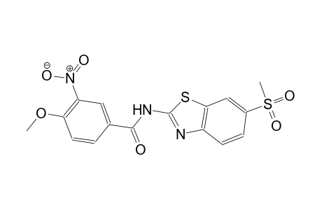 4-methoxy-N-[6-(methylsulfonyl)-1,3-benzothiazol-2-yl]-3-nitrobenzamide