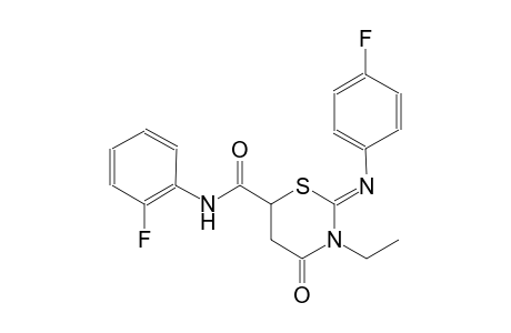 2H-1,3-thiazine-6-carboxamide, 3-ethyl-N-(2-fluorophenyl)-2-[(4-fluorophenyl)imino]tetrahydro-4-oxo-, (2Z)-