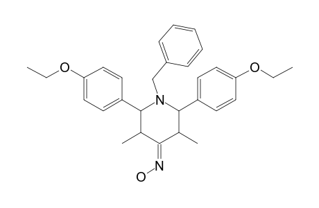 1-BENZYL-2,6-BIS-(4-ETHOXYPHENYL)-3,5-DIMETHYL-PIPERIDIN-4-ONE-OXIME
