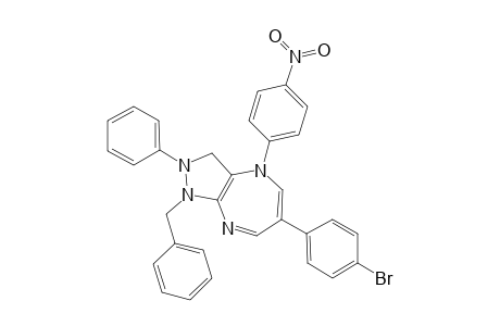 1-Benzyl-2-phenyl-6-(4'-bromophenyl)-4-(4'-nitrophenyl)-2,3-dihydropyrazolo[3,4-b][1,4]diazepine