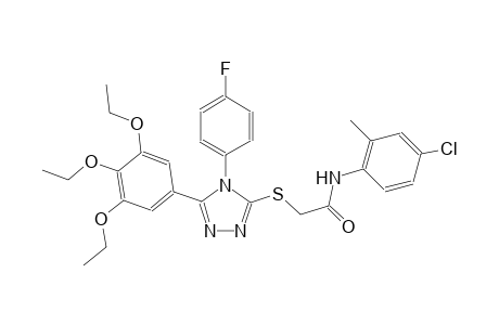 N-(4-chloro-2-methylphenyl)-2-{[4-(4-fluorophenyl)-5-(3,4,5-triethoxyphenyl)-4H-1,2,4-triazol-3-yl]sulfanyl}acetamide