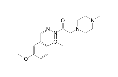 N-[(Z)-(2,5-dimethoxybenzylidene)amino]-2-(4-methylpiperazino)acetamide