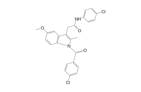 4'-CHLORO-1-(p-CHLOROBENZOYL)-5-METHOXY-2-METHYLINDOLE-3-ACETANILIDE