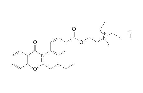 diethyl(2-hydroxyethyl)methylammonium iodide, p-[o-(pentyloxy)benzamido]benzoate