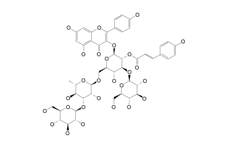 KAEMPFEROL-3-O-[2(G)-(E)-COUMAROYL-3(G)-O-BETA-D-GLUCOPYRANOSYL-3(R)-O-BETA-D-GLUCOPYRANOSYL-RUTINOSIDE]