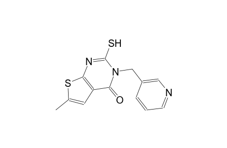 6-methyl-3-(3-pyridinylmethyl)-2-sulfanylthieno[2,3-d]pyrimidin-4(3H)-one