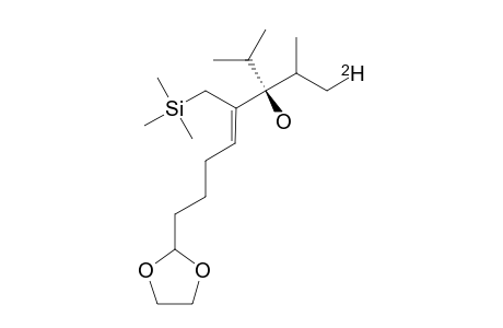 4-DEUTERO-6-[1,3]-DIOXOL-2-YL-1,1-DIISOPROPYL-2-TRIMETHYLSILYLMETHYL-(Z)-HEX-2-EN-1-OL