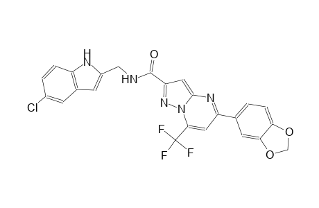 5-(1,3-benzodioxol-5-yl)-N-[(5-chloro-1H-indol-2-yl)methyl]-7-(trifluoromethyl)pyrazolo[1,5-a]pyrimidine-2-carboxamide