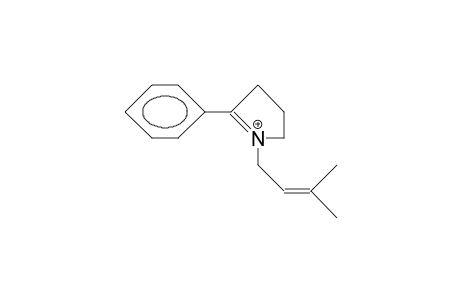 1-(3-Methyl-2-butenyl)-2-phenyl-1-pyrrolinium cation