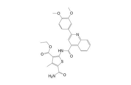 ethyl 5-(aminocarbonyl)-2-({[2-(3,4-dimethoxyphenyl)-4-quinolinyl]carbonyl}amino)-4-methyl-3-thiophenecarboxylate
