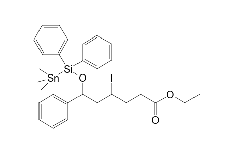 [(5-Ethoxycarbonyl-3-iodo-1-phenyl-1-pentan-1-yloxy)diphenylsilyl]trimethylstannane