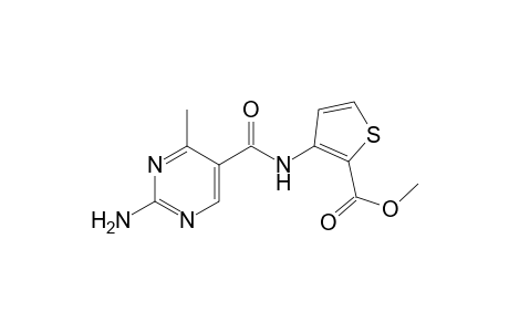 3-(2-amino-4-methyl-5-pyrimidinecarboxamido)-2-thiophenecarboxylic acid, methyl ester