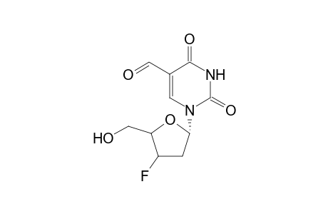 1-(2,3-Dideoxy-3-fluoro-.alpha.,D-erythro-pentofuranosyl]-5-formyl-2,4(1H,3H)-pyrimidinedione
