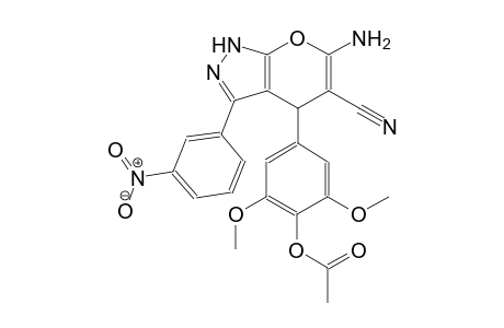 pyrano[2,3-c]pyrazole-5-carbonitrile, 4-[4-(acetyloxy)-3,5-dimethoxyphenyl]-6-amino-1,4-dihydro-3-(3-nitrophenyl)-