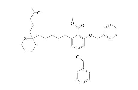 2,4-Dibenzoxy-6-[5-[2-(4-hydroxypentyl)-1,3-dithian-2-yl]pentyl]benzoic acid methyl ester