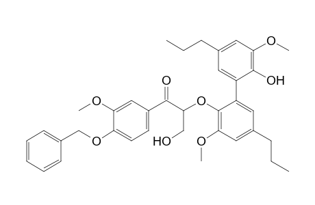 2-(5,5'-Dipropyl-2'-hydroxy-3,3'-dimethoxy-1,1'-biphenyl-2-yloxy)-1-(4-benzyloxy-3-methoxyphenyl)-1-oxopropane-3-ol