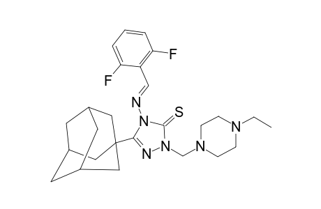 5-(1-ADAMANTYL)-4-(2,6-DIFLUOROBENZYLIDENEAMINO)-2-(4-ETHYL-1-PIPERAZINYLMETHYL)-1,2,4-TRIAZOLINE-3-THIONE