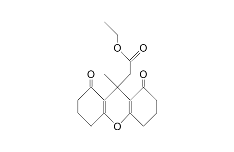 Ethyl octahydro-9-methyl-1,8-dioxo-xanthen-9-yl acetate