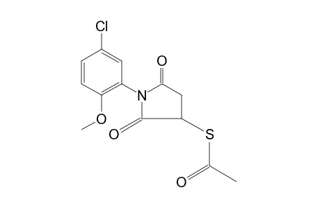 N-(5-chloro-2-methoxyphenyl)-2-mercaptosuccinimide, acetate (ester)