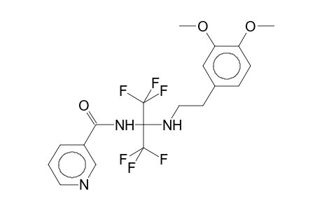 2-(3-pyridylcarbamido)-2-[2-(3,4-dimethoxyphenyl)ethyl]amino-1,1,1,3,3,3-hexafluoropropane