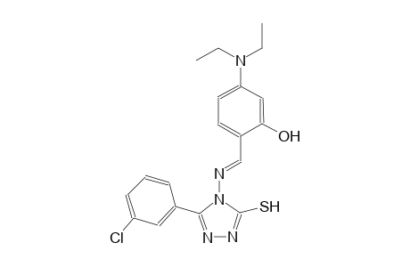 2-((E)-{[3-(3-chlorophenyl)-5-sulfanyl-4H-1,2,4-triazol-4-yl]imino}methyl)-5-(diethylamino)phenol