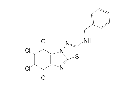 2-(Benzylamino)-6,7-dichlorobenzo[4,5]imidazo[2,1-b][1,3,4]thiadiazole-5,8-dione