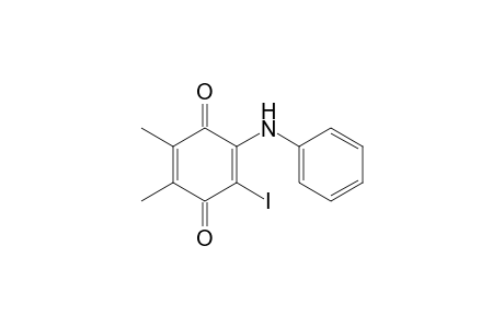 5,6-Dimethyl-3-iodo-2-phenylamino-1,4-benzoquinone