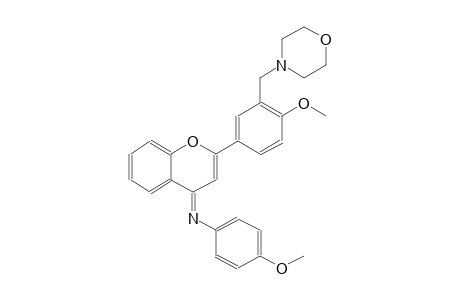 N-{(4E)-2-[4-methoxy-3-(4-morpholinylmethyl)phenyl]-4H-chromen-4-ylidene}-N-(4-methoxyphenyl)amine