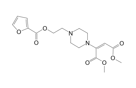 1-[(E)-1,2-(Dimethoxycarbonyl)ethen-1-yl]-4-[2-(furan-2-carboyloxyl)eth-1-yl]piperazine