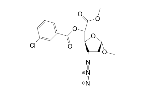 Methyl [methyl-3-azido-5-O-(3'-chlorobenzoyl)-2,3-dideoxy-.alpha.-DL-ribo-hexafuranoside]uronate