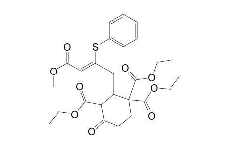Methyl 3-(Phenylthio)-4-(2',2',6'-tris(ethoxycarbonyl)-5-oxocyclohexyl)but-2(Z)-enoate