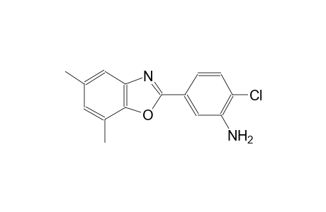 2-chloro-5-(5,7-dimethyl-1,3-benzoxazol-2-yl)phenylamine