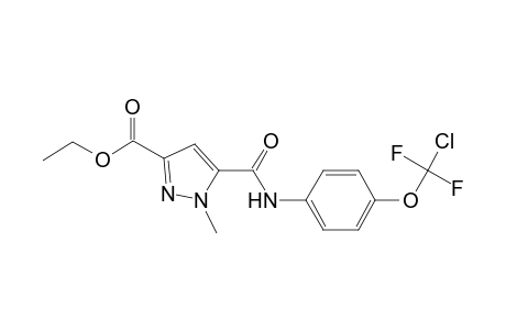 1H-Pyrazole-3-carboxylic acid, 5-[[[4-(chlorodifluoromethoxy)phenyl]amino]carbonyl]-1-methyl-, ethyl ester