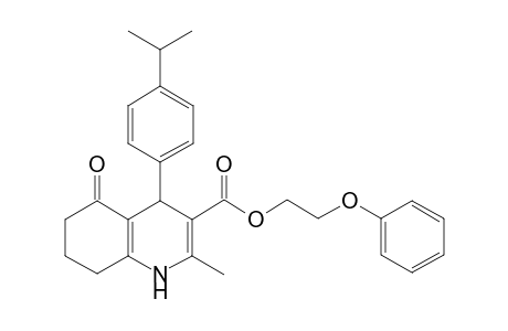 2-Phenoxyethyl 4-(4-isopropylphenyl)-2-methyl-5-oxo-1,4,5,6,7,8-hexahydro-3-quinolinecarboxylate