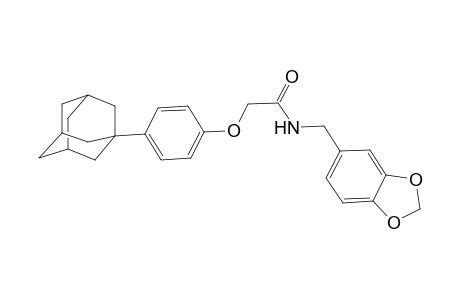 2-[4-(adamantan-1-yl)phenoxy]-N-(2H-1,3-benzodioxol-5-ylmethyl)acetamide
