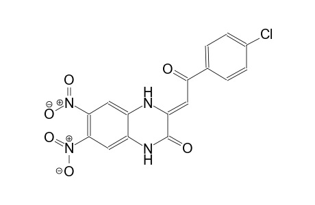 (3Z)-3-[2-(4-chlorophenyl)-2-oxoethylidene]-6,7-dinitro-3,4-dihydro-2(1H)-quinoxalinone