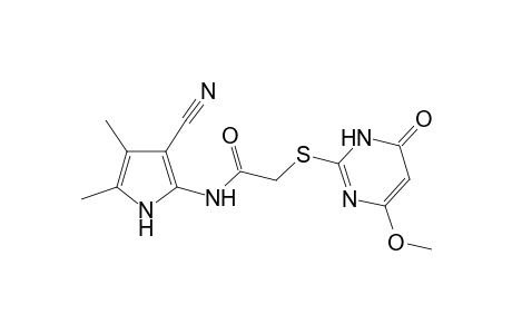 N-(3-cyano-4,5-dimethyl-1H-pyrrol-2-yl)-2-[(4-methoxy-6-oxo-1,6-dihydropyrimidin-2-yl)sulfanyl]acetamide