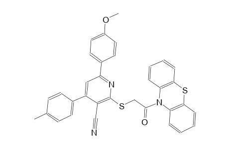 6-(4-methoxyphenyl)-4-(4-methylphenyl)-2-{[2-oxo-2-(10H-phenothiazin-10-yl)ethyl]sulfanyl}nicotinonitrile