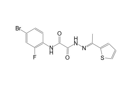 N-(4-bromo-2-fluorophenyl)-2-oxo-2-{(2E)-2-[1-(2-thienyl)ethylidene]hydrazino}acetamide