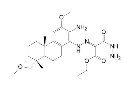 Ethyl 2-(13-amino-12,19-dimethoxypodocarpa-8,11,13-trien-14-ylhydrazono)-2-carbazoyl acetate