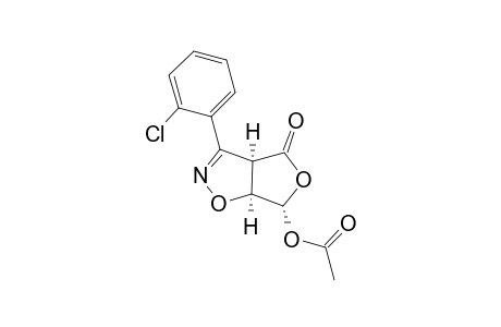 3-(2-CHLOROPHENYL)-4-OXO-6-ACETOXY-3A,4,6,6A-TETRAHYDROFURO-[3,4-D]-ISOXAZOLE