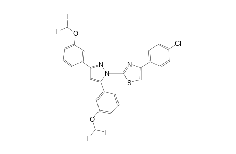 2-{3,5-bis[3-(difluoromethoxy)phenyl]-1H-pyrazol-1-yl}-4-(4-chlorophenyl)-1,3-thiazole