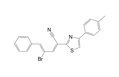 (2E,4Z)-4-bromanyl-2-[4-(4-methylphenyl)-1,3-thiazol-2-yl]-5-phenyl-penta-2,4-dienenitrile