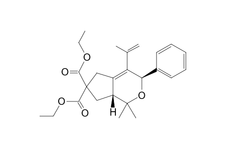 Diethyl (3R,7aR)-1,1-dimethyl-3-phenyl-4-(prop-1-en-2-yl)-3,5,7,7a-tetrahydrocyclopenta[c]-pyran-6,6(1H)-dicarboxylate