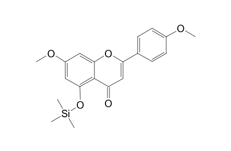 Apigenin <7,4'-dimethoxy->, mono-TMS