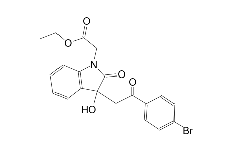1H-indole-1-acetic acid, 3-[2-(4-bromophenyl)-2-oxoethyl]-2,3-dihydro-3-hydroxy-2-oxo-, ethyl ester